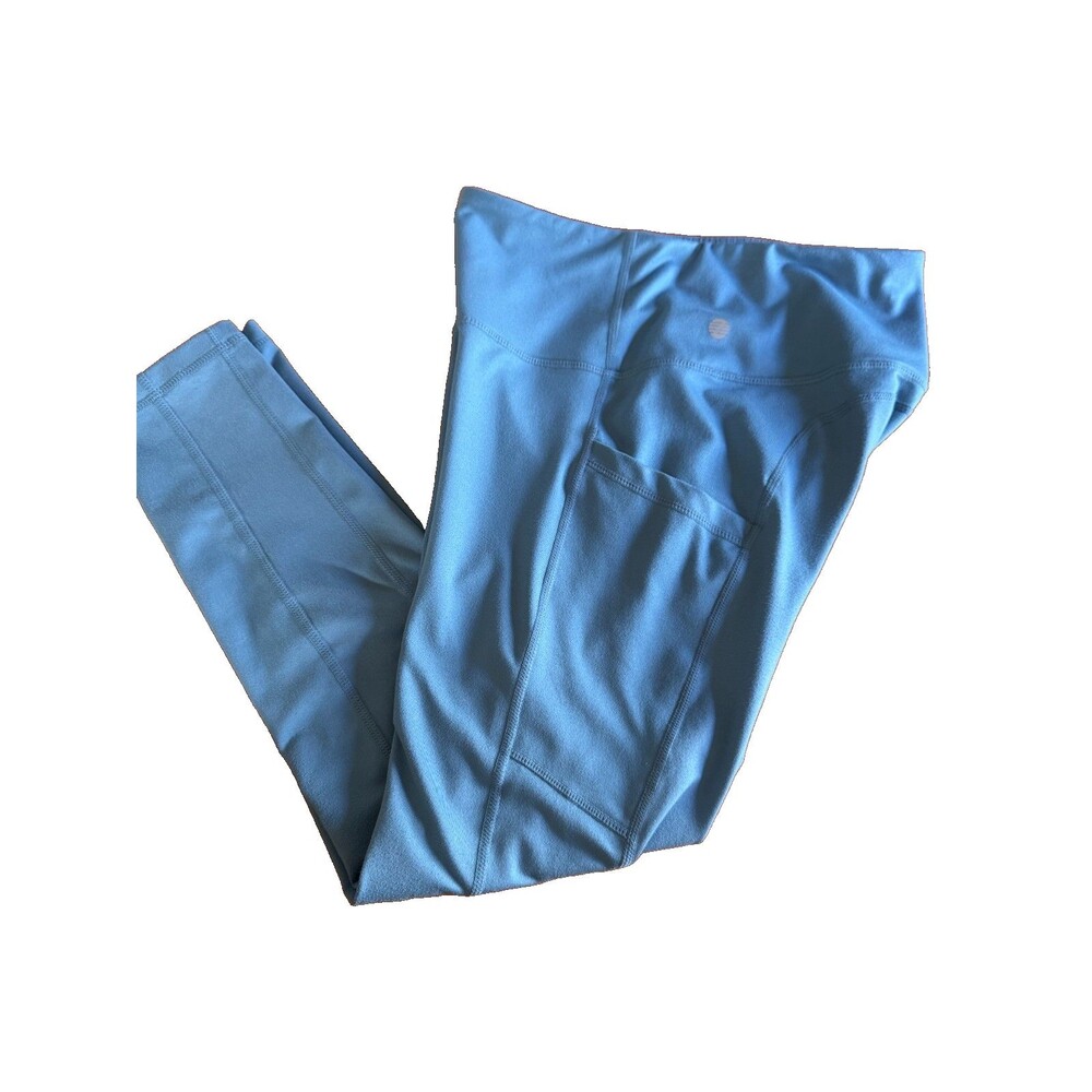 Z by Zella Women's High Waist Pocket 7/8 Leggings, Teal Seagate, Small